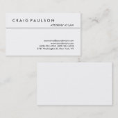 Black White Attorney bij Law Modern Visitekaartje (Voorkant / Achterkant)