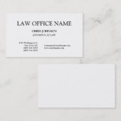 Black & White Attorney op Law Visitekaartje (Voorkant / Achterkant)