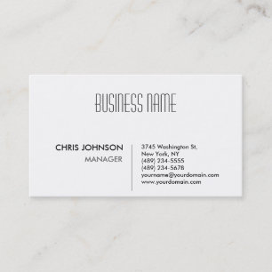 Black & White Attractive Manager Visitekaartje
