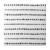 Black White Aztec Arrows Pattern Tegeltje (Voorkant)