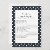 Black White Baby Bow die papa het beste spel kent Kaart (Voorkant)