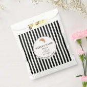 Black White Bakery Logo Product Packaging Bag Bedankzakje (Gezegeld)