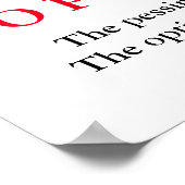 Black White Bald Eagle Motivatie mogelijkheden Poster (Hoek)