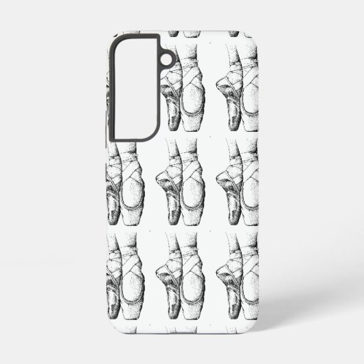 Black & White Ballet Shoes Samsung Galaxy Hoesje (Achterkant)
