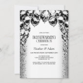 Black White Balloons Housewarming Party Kaart (Voorkant)