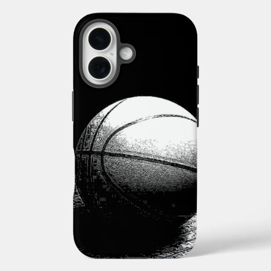 Black White Basketball Art Case-Mate iPhone Case (Achterkant)