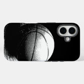 Black White Basketball Art Case-Mate iPhone Case (Achterkant (horizontaal))