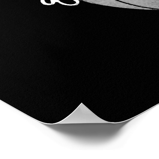 Black White Basketball Print Poster (Hoek)