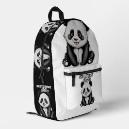 Black & White Beauty Classic Panda Art Bedrukte Rugzak