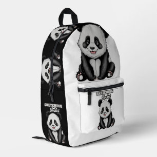 Black & White Beauty Classic Panda Art Bedrukte Rugzak