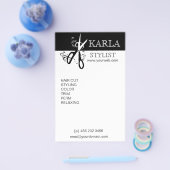 Black White Beauty Salon Spa Haarstylist Flyer (Enkel)