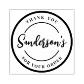 Black White Bedankt voor uw bestelling Rubberstempel (Afrduk)