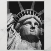 Black White beeld van Liberty New York Briefhoofd Sjabloon (Voorkant)