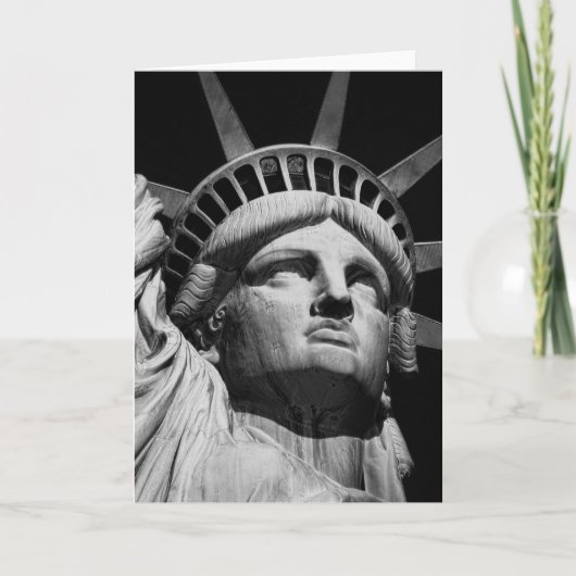 Black White beeld van Liberty New York Kaart (Voorkant)