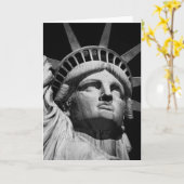 Black White beeld van Liberty New York Kaart (Gele Bloem)