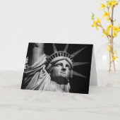 Black White beeld van Liberty New York Kaart (Gele Bloem)