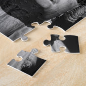 Black White beeld van Liberty New York Legpuzzel (Zijkant)