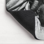 Black White beeld van Liberty New York Muismat (Hoek)