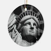 Black White beeld van Liberty New York Ornament (Links)