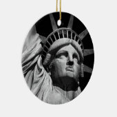 Black White beeld van Liberty New York Ornament (Rechts)