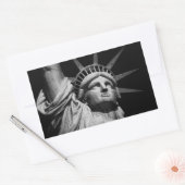 Black White beeld van Liberty New York Rechthoekige Sticker (Envelop)