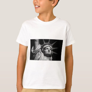 Black White beeld van Liberty New York T-shirt