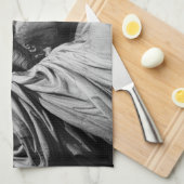 Black White beeld van Liberty New York Theedoek (Quarter Fold)