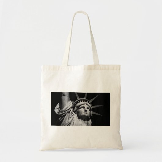 Black White beeld van Liberty New York Tote Bag (Voorkant)