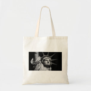 Black White beeld van Liberty New York Tote Bag