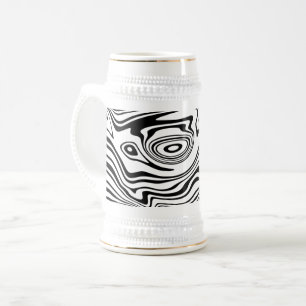 Black White Beer Stein Bierpul