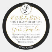 Black & White Berries Scrub of Body Butter Label (Voorkant)