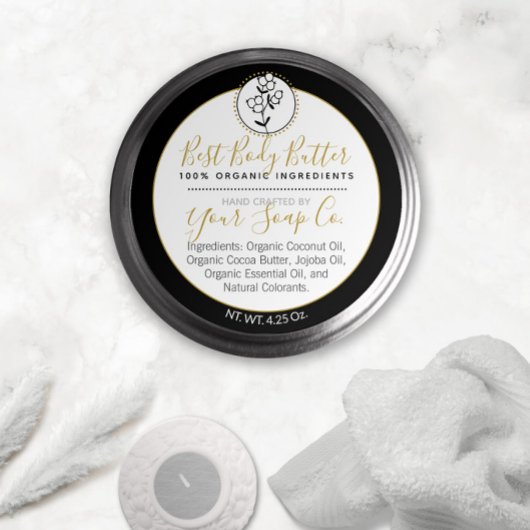 Black & White Berries Scrub of Body Butter Label