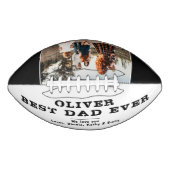 Black White Best Dad's Day Family Foto American Football (Voorkant)