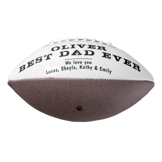 Black White Best Dad's Day Family Foto American Football (Gedraaid 270)