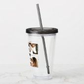 Black White Best mam Ever Custom Photo Afbeelding Acryl Drinkbeker (Links)