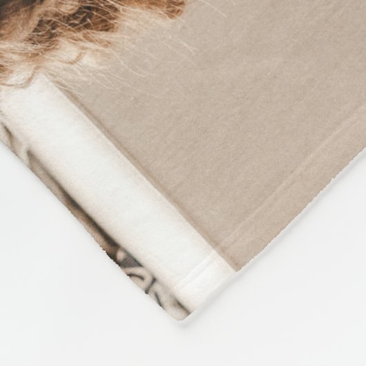 Black White Best mam Ever Custom Photo Afbeelding Fleece Deken (Hoek)