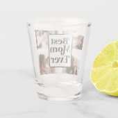 Black White Best mam Ever Custom Photo Afbeelding Shot Glas (Achterkant)