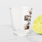 Black White Best mam Ever Custom Photo Afbeelding Shot Glas (Links)