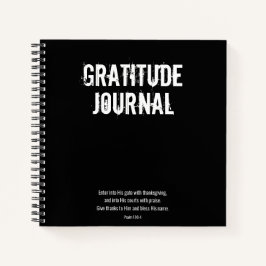 Black White Bible Verse Psalm Gratitude Journal Notitieboek