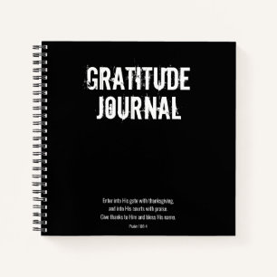 Black White Bible Verse Psalm Gratitude Journal Notitieboek