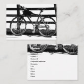 ©Black & White Bicycle op Zee Visitekaartje (Voorkant / Achterkant)