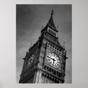 Black & White Big Ben Art-fotografie Poster