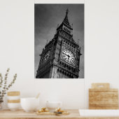 Black & White Big Ben Art-fotografie Poster (Keuken)