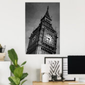 Black & White Big Ben Art-fotografie Poster (Thuiskantoor)