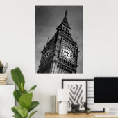 Black & White Big Ben Art-fotografie Poster (Thuiskantoor)