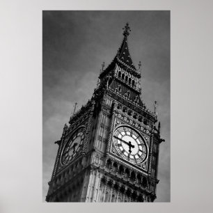 Black & White Big Ben Art-fotografie Poster