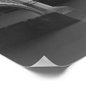 Black & White Big Ben -  bezienswaardigheid in Lon Poster (Hoek)