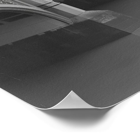 Black & White Big Ben -  bezienswaardigheid in Lon Poster (Hoek)