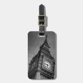 Black & White Big Ben Clock Tower Bagagelabel (Voorkant verticaal)