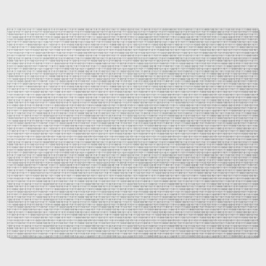  Black White Binary Stripe Cadeaupapier (Vlak)